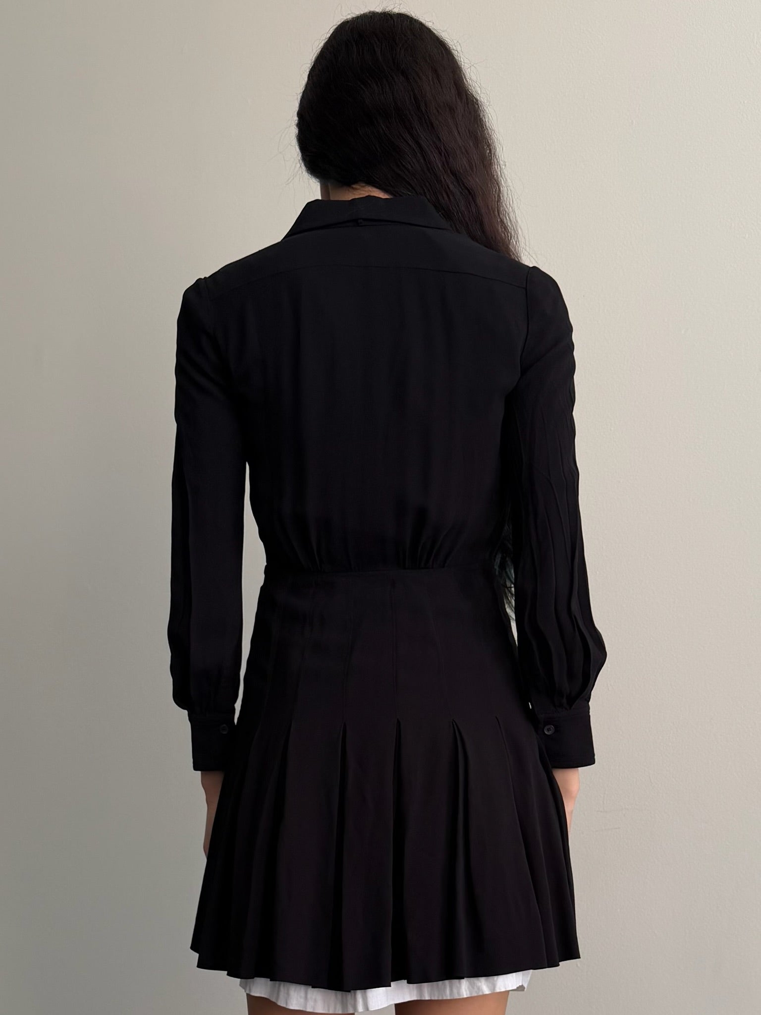 2010 Miu Miu L/S Silk Mini Dress