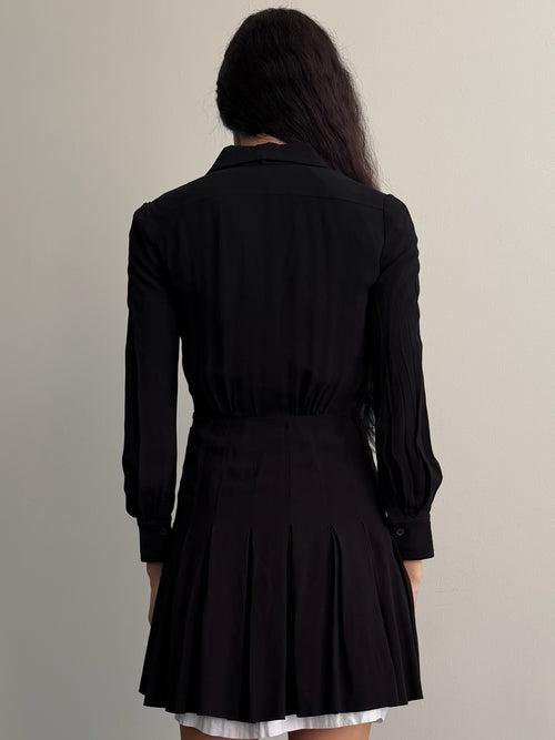 2010 Miu Miu L/S Silk Mini Dress