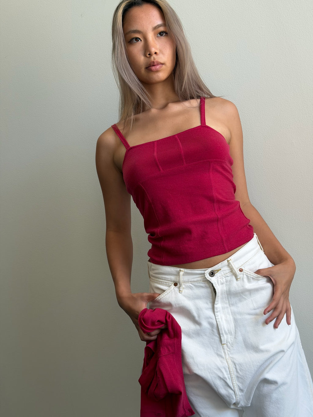 2000s Loewe Magenta Wool Two-Piece Sets