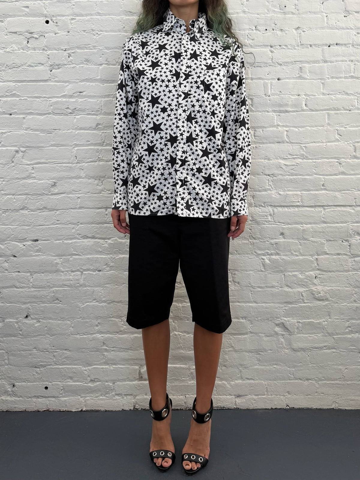 90s A Bathing Ape Star All-Over Print Shirt