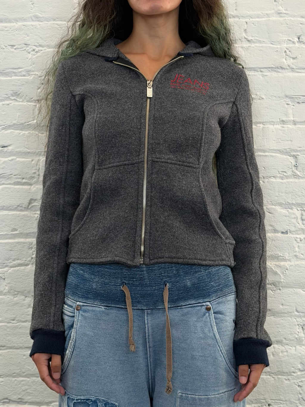 DOLCE & GABBANA JEANS ZIP-UP HOODED JACKET