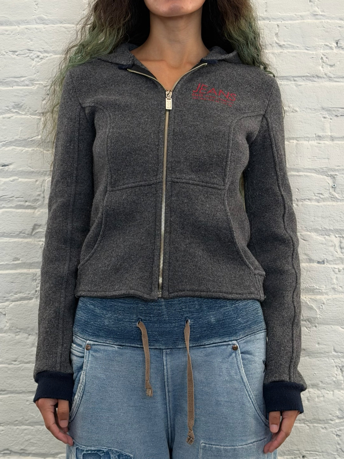 DOLCE & GABBANA JEANS ZIP-UP HOODED JACKET
