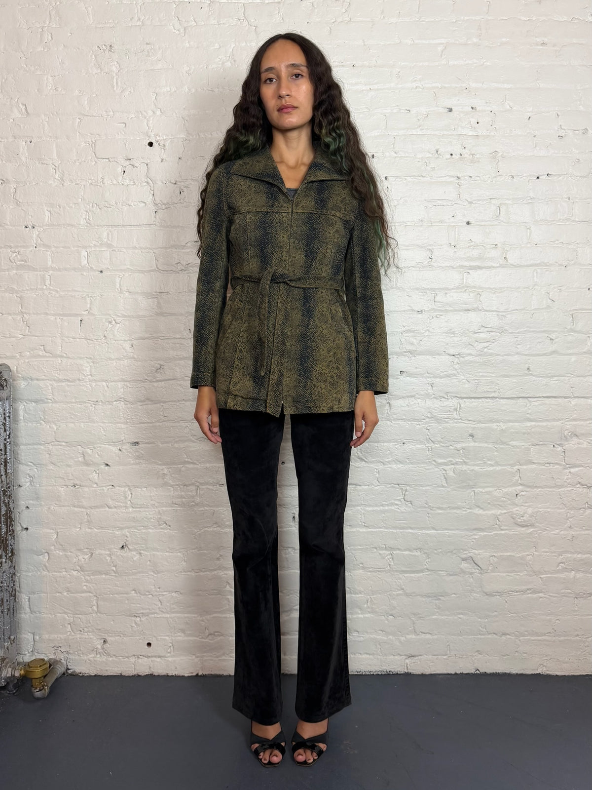 Vintage Hysteric Glamour Snake Print Denim Jacket