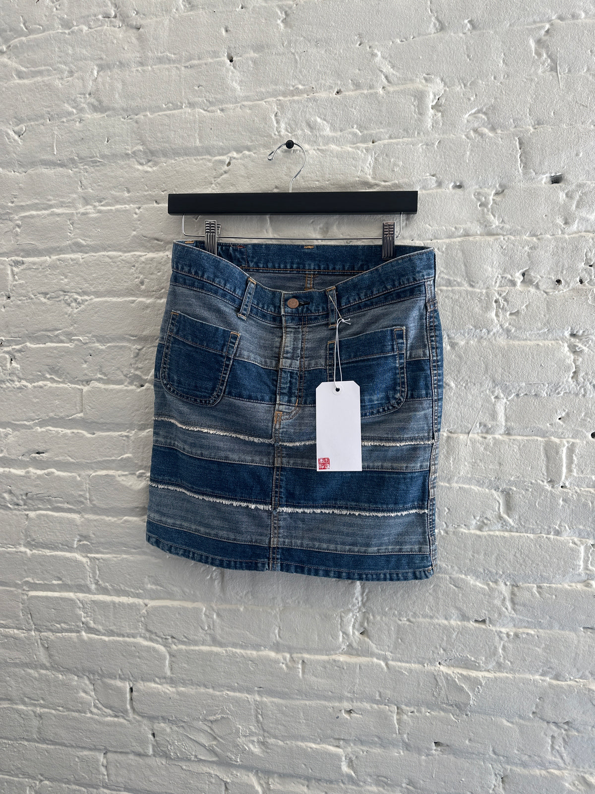 Hysteric Glamour Hagi Patchwork Denim Skirt