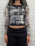 Unbranded News Print Top