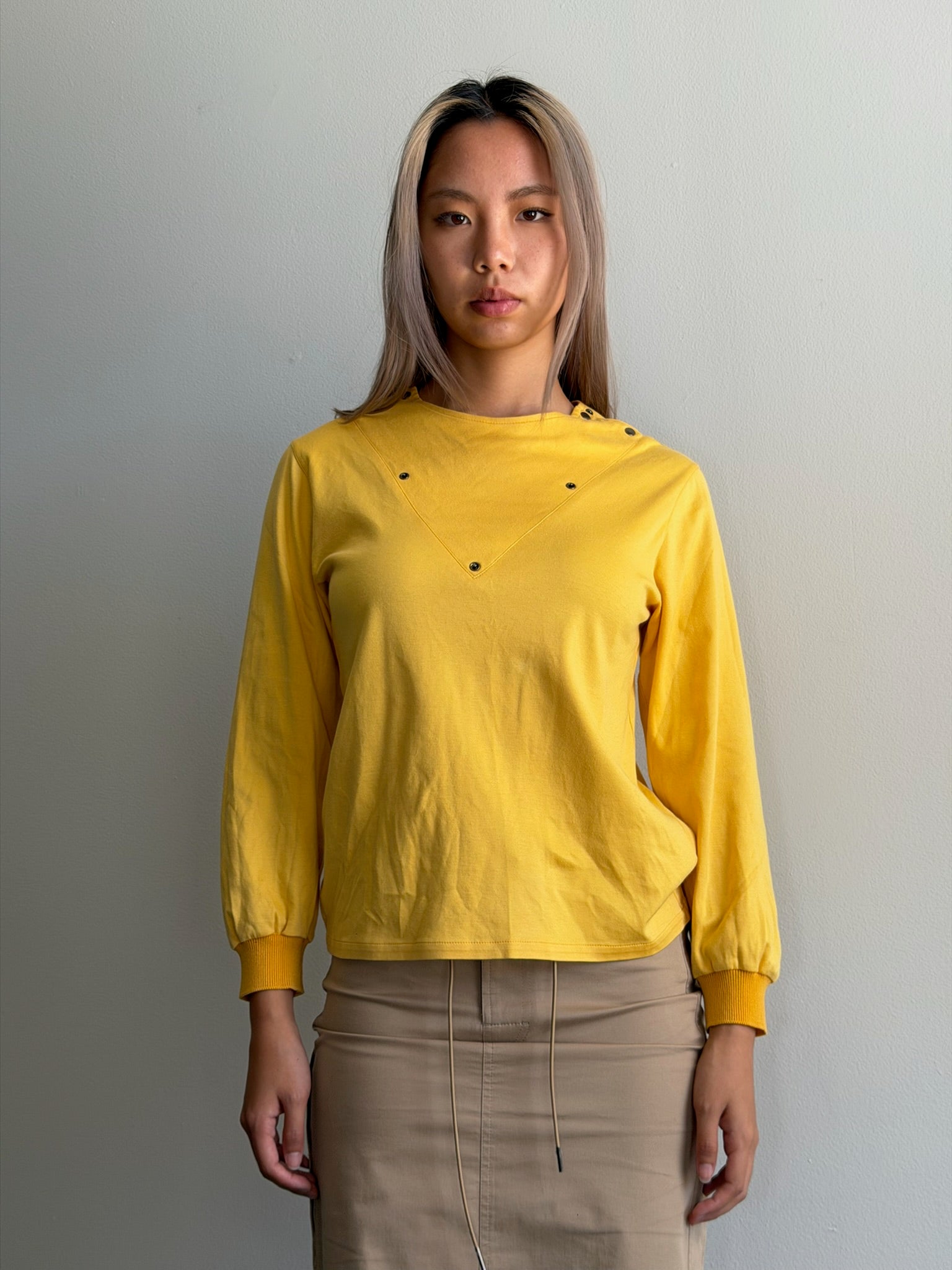 Vintage Christian Dior Sport Yellow  L/S Top