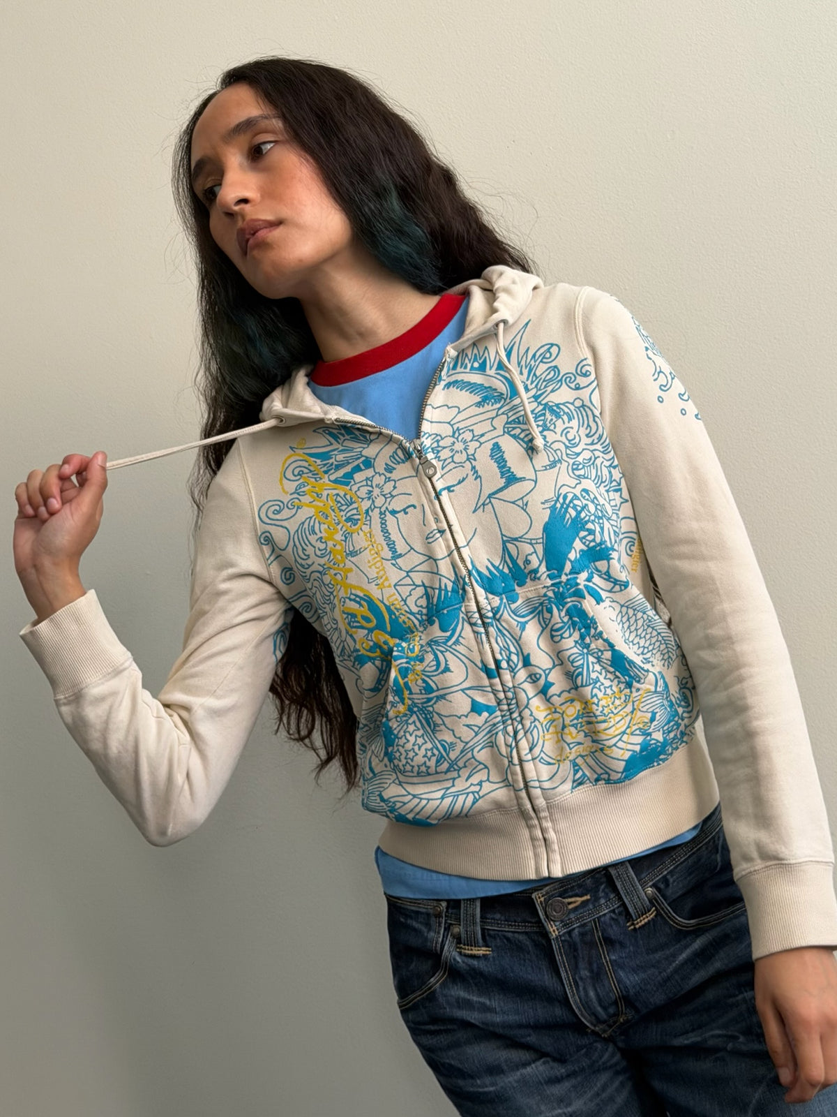 Ed Hardy Geisha Zip Up Hoodie