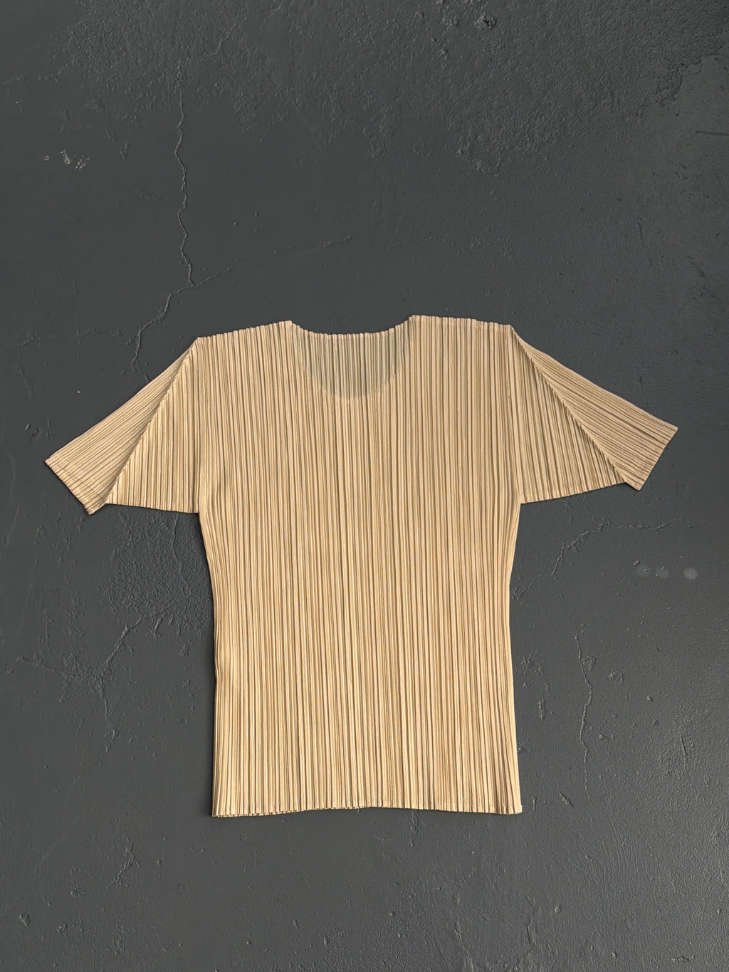 Issey Miyake Pleats Please Beige S/S Top