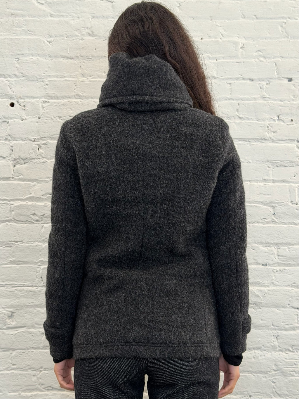 Morgan Homme Double-Breasted Boiled Wool Coat