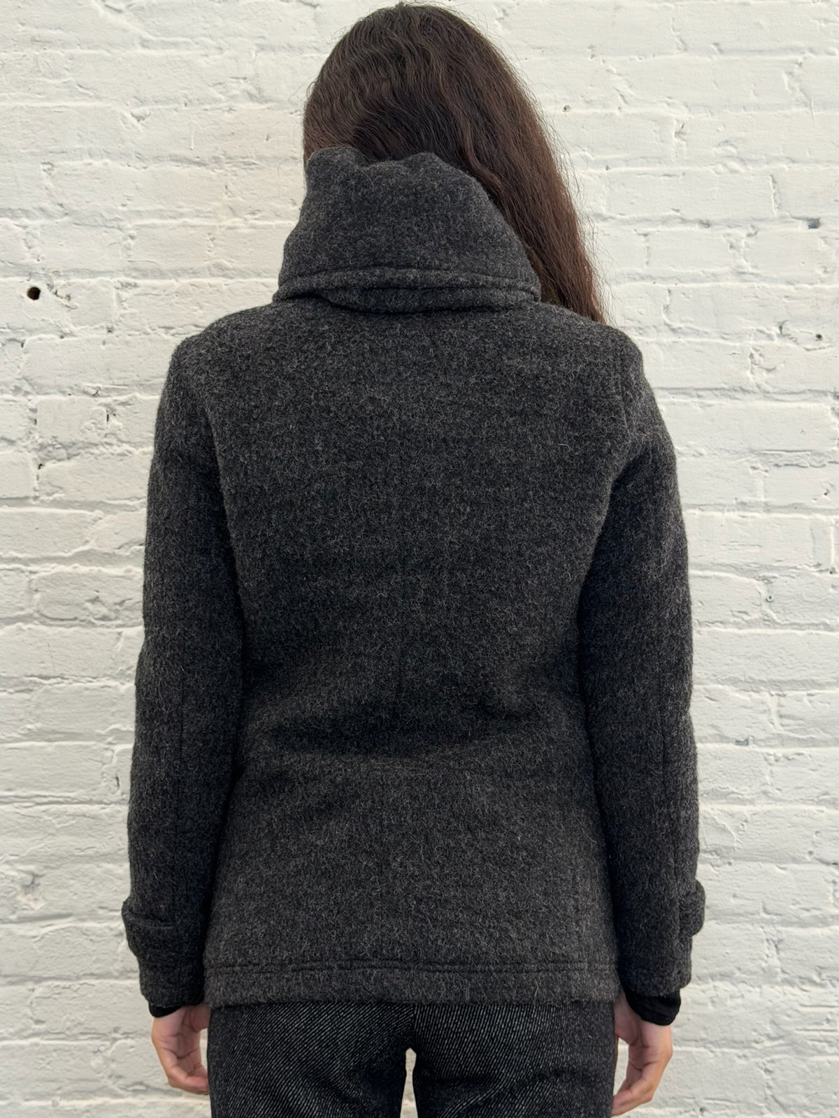 Morgan Homme Double-Breasted Boiled Wool Coat