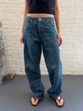Levi’s Engineered Stained Indigo Buckle Back Jeans 32
