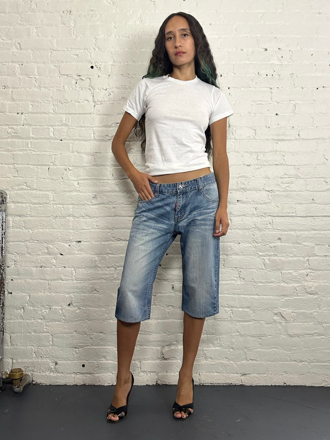 Dsquared2 Light Washed Denim Shorts
