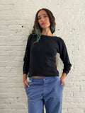 Vintage waffle-knit crewneck