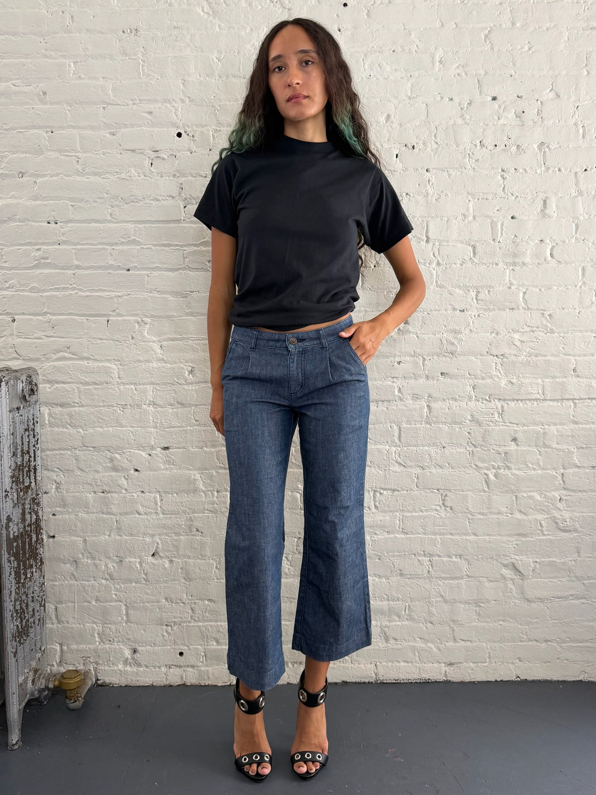 Vivienne Tam Buckle Back Capris