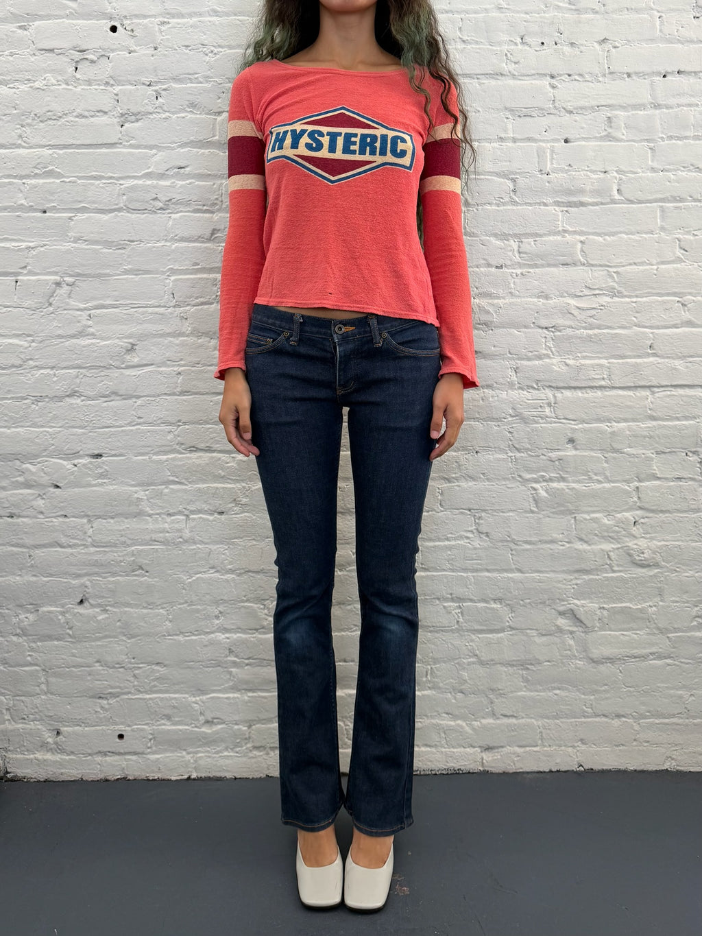 Hysteric Glamour Velvet Diamond Graphic Top