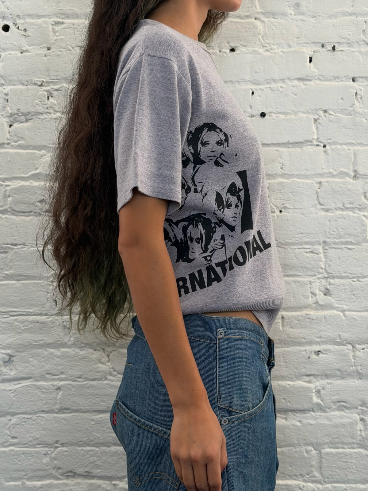 Vintage Hysteric Glamour Light Grey International Sweater