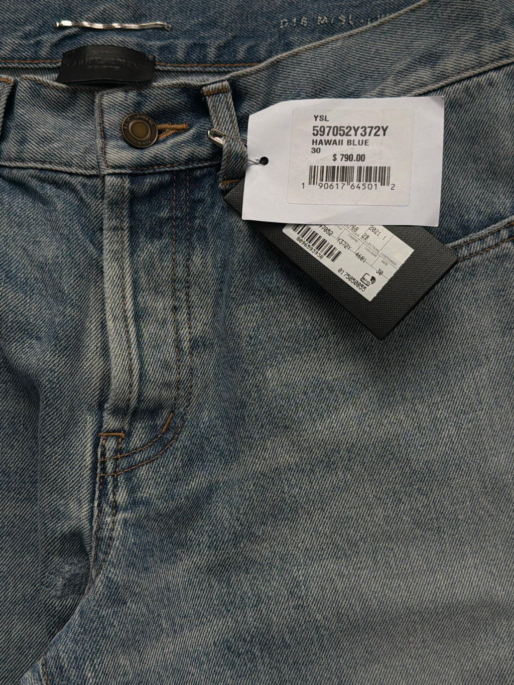 YSL Hawaii Blue Slim Fit Jeans