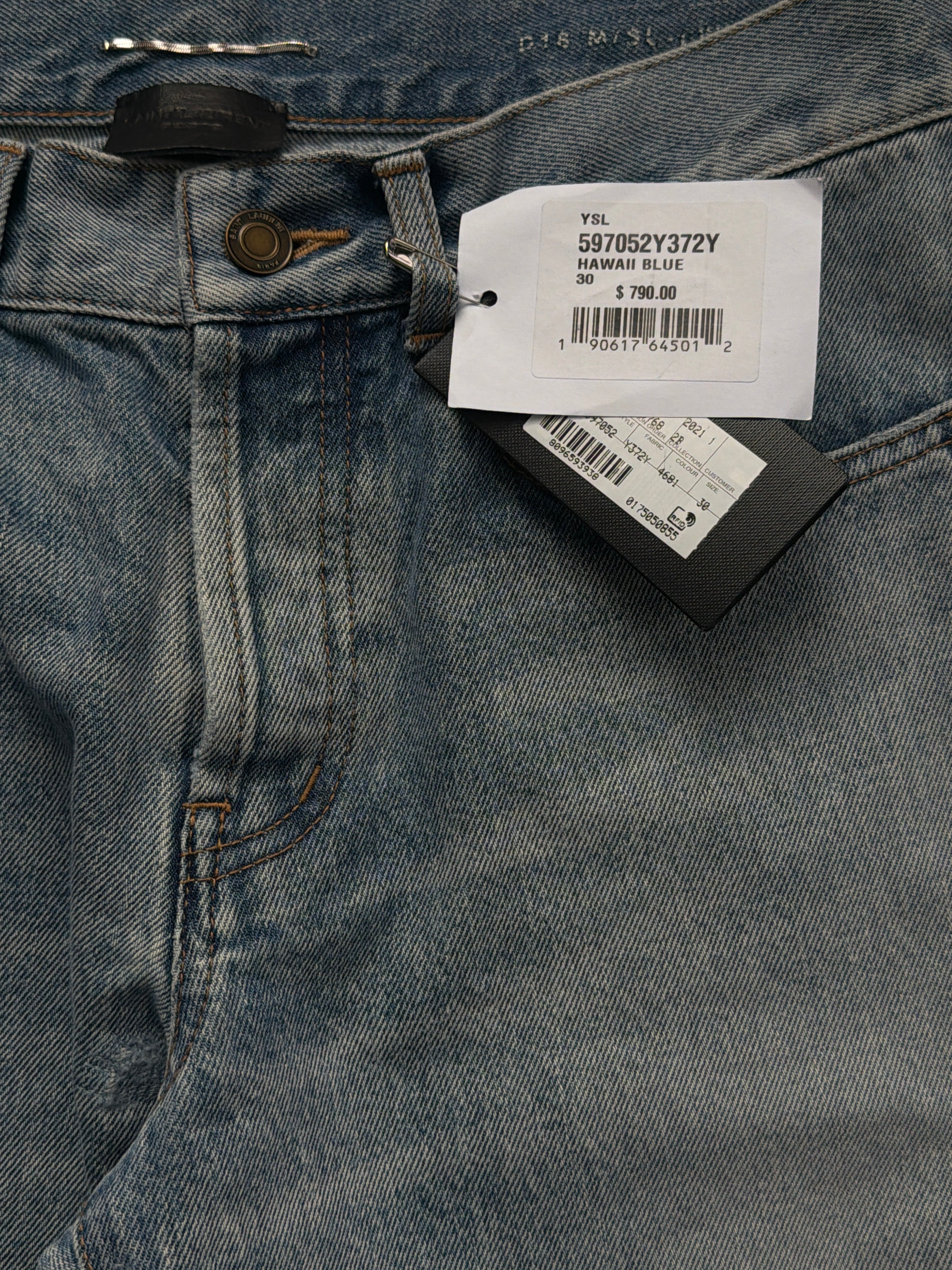 YSL Hawaii Blue Slim Fit Jeans