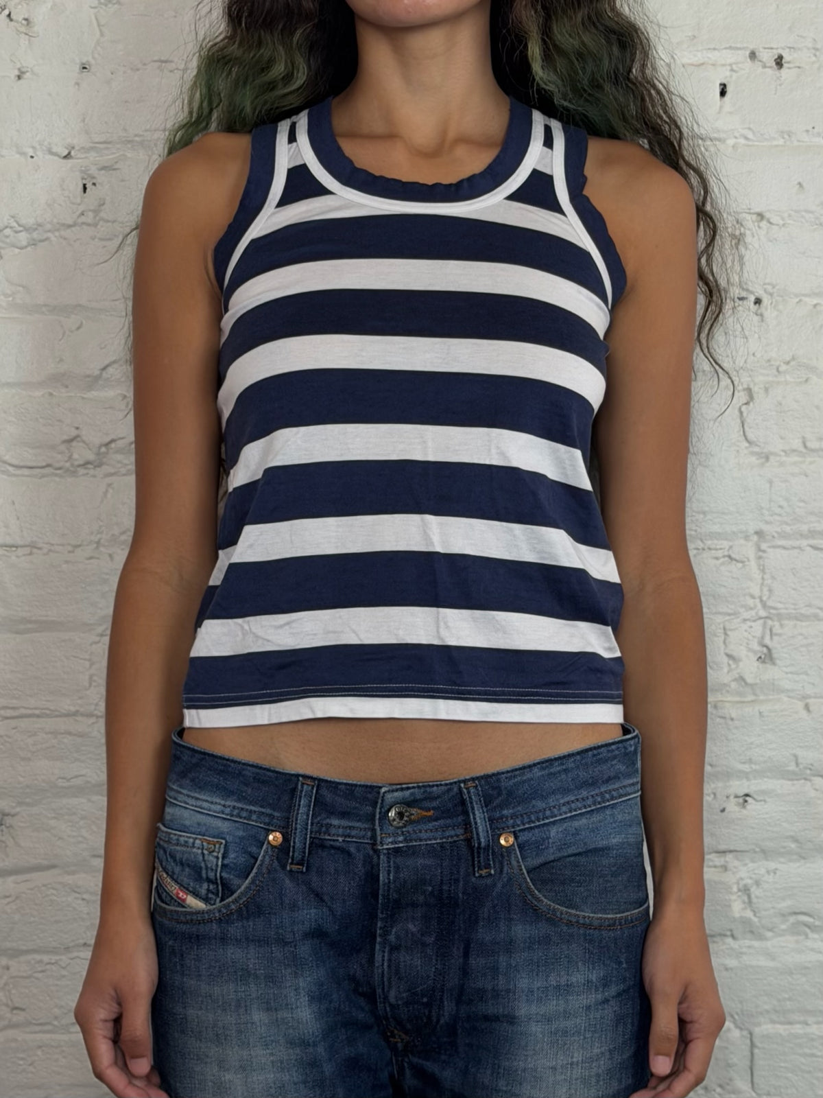 2014 Junya Watanabe Comme Des Garçons Striped Tank Top