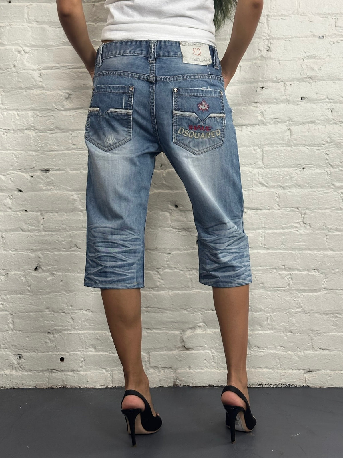 Dsquared2 Light Washed Denim Shorts