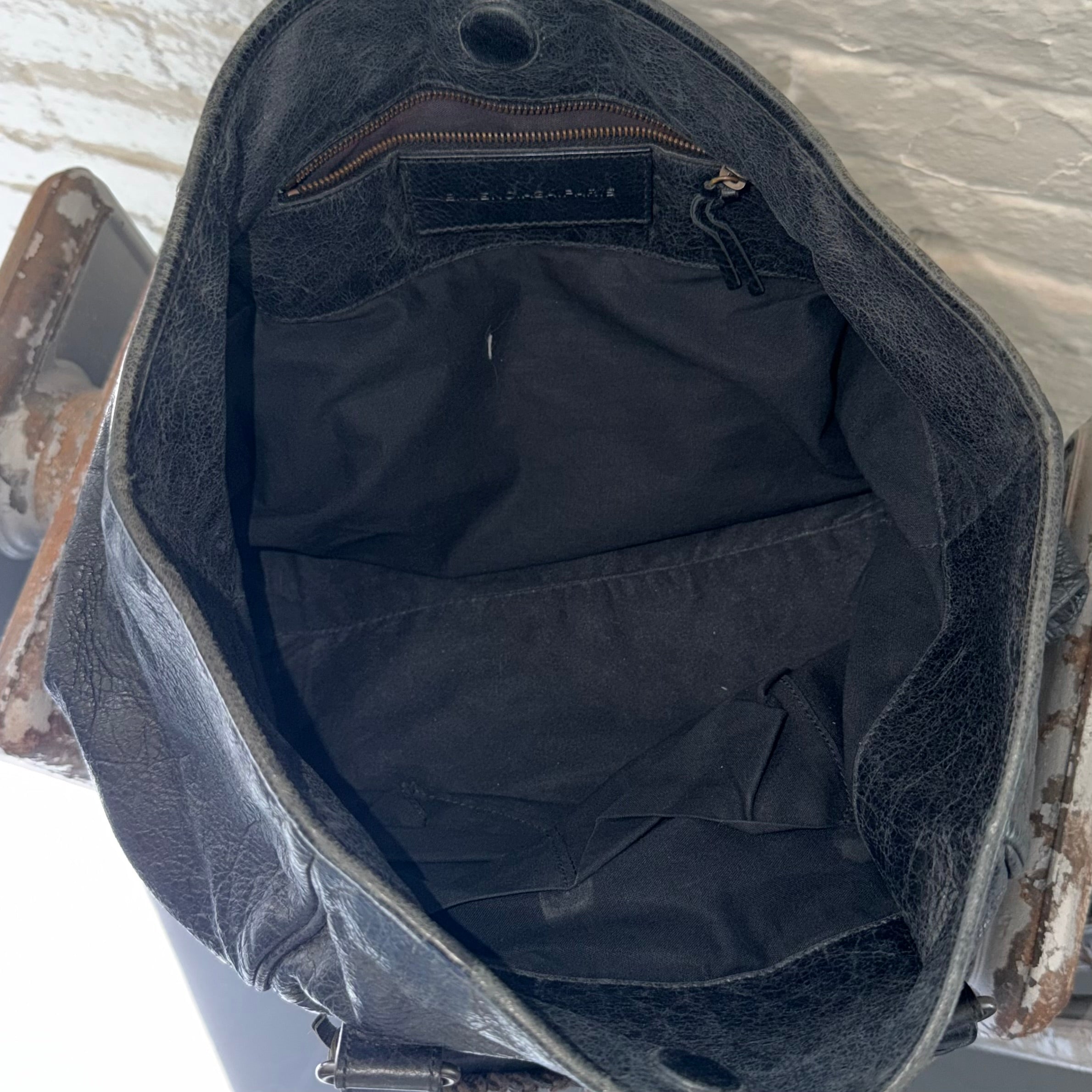 FW12 Balenciaga Black Acier Lambskin Sunday Tote