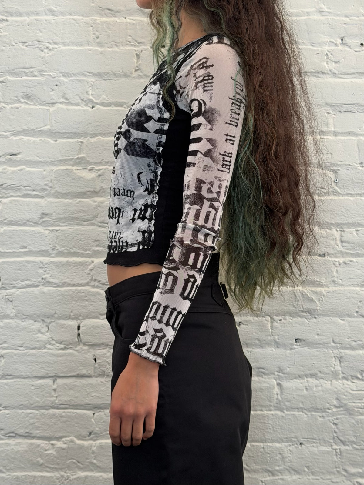 Unbranded News Print Top