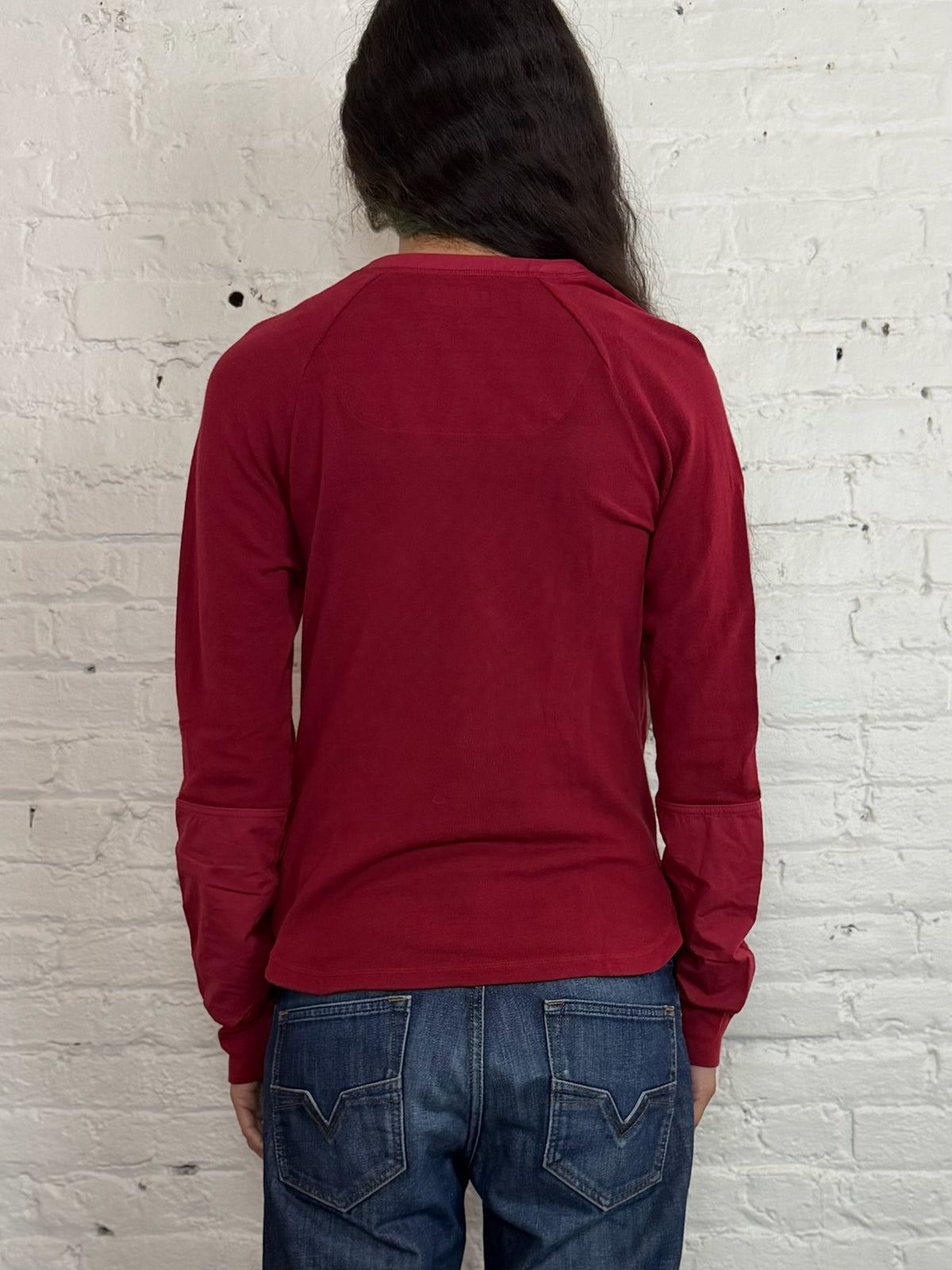 Burberry Blue Label Waffle Knit Henley Shirt