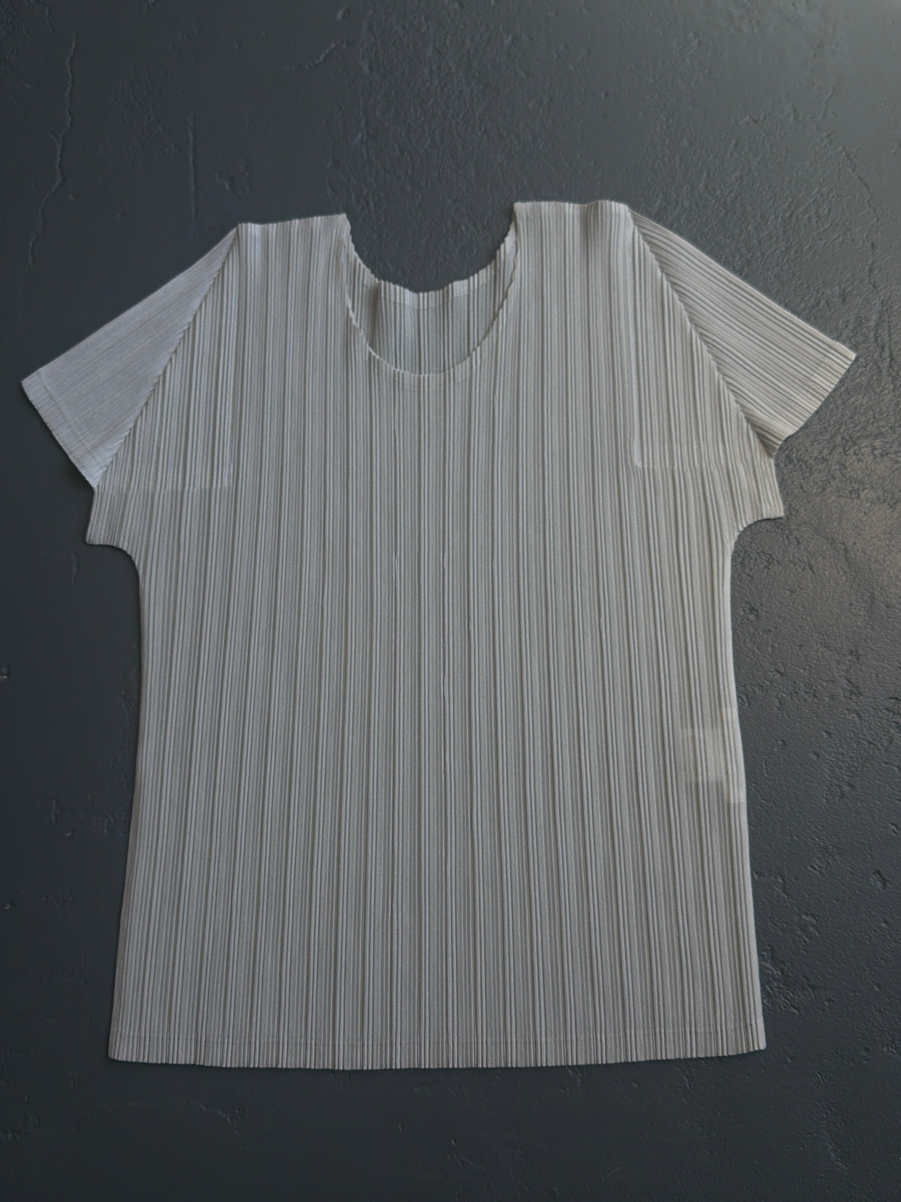 Issey Miyake Pleats Please Light Grey S/S Top