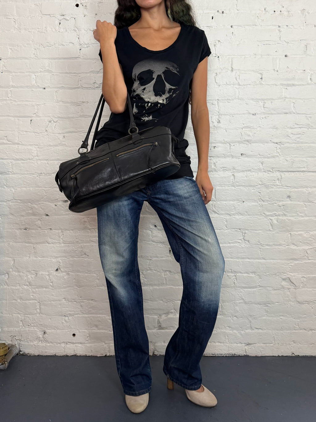 Vintage Hysteric Glamour Skull Blurry Tunic