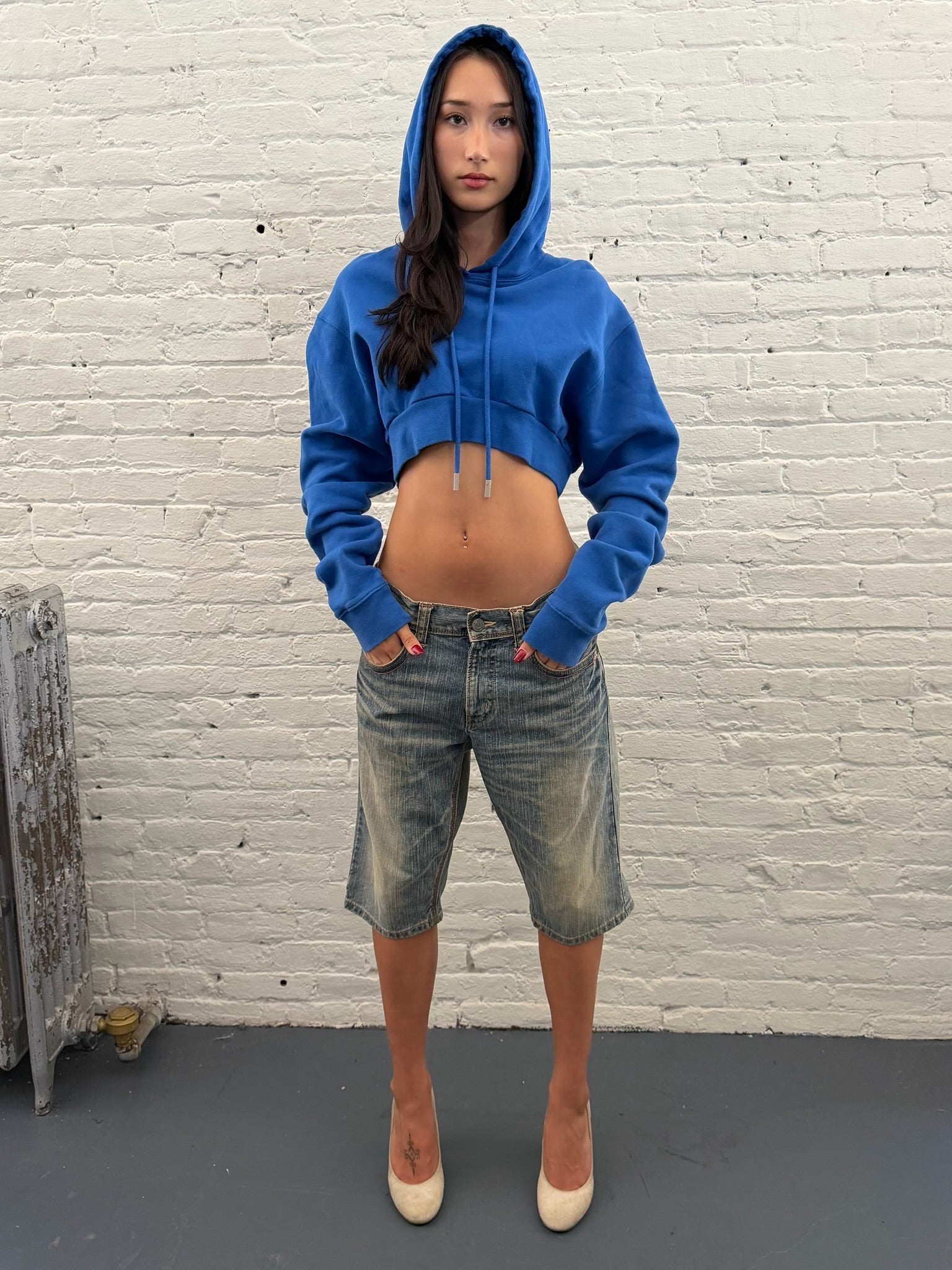 2017 Off-White Cropped Hoodie