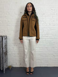 Semantic Design Bondage Punk Double Wool Zipper Jacket