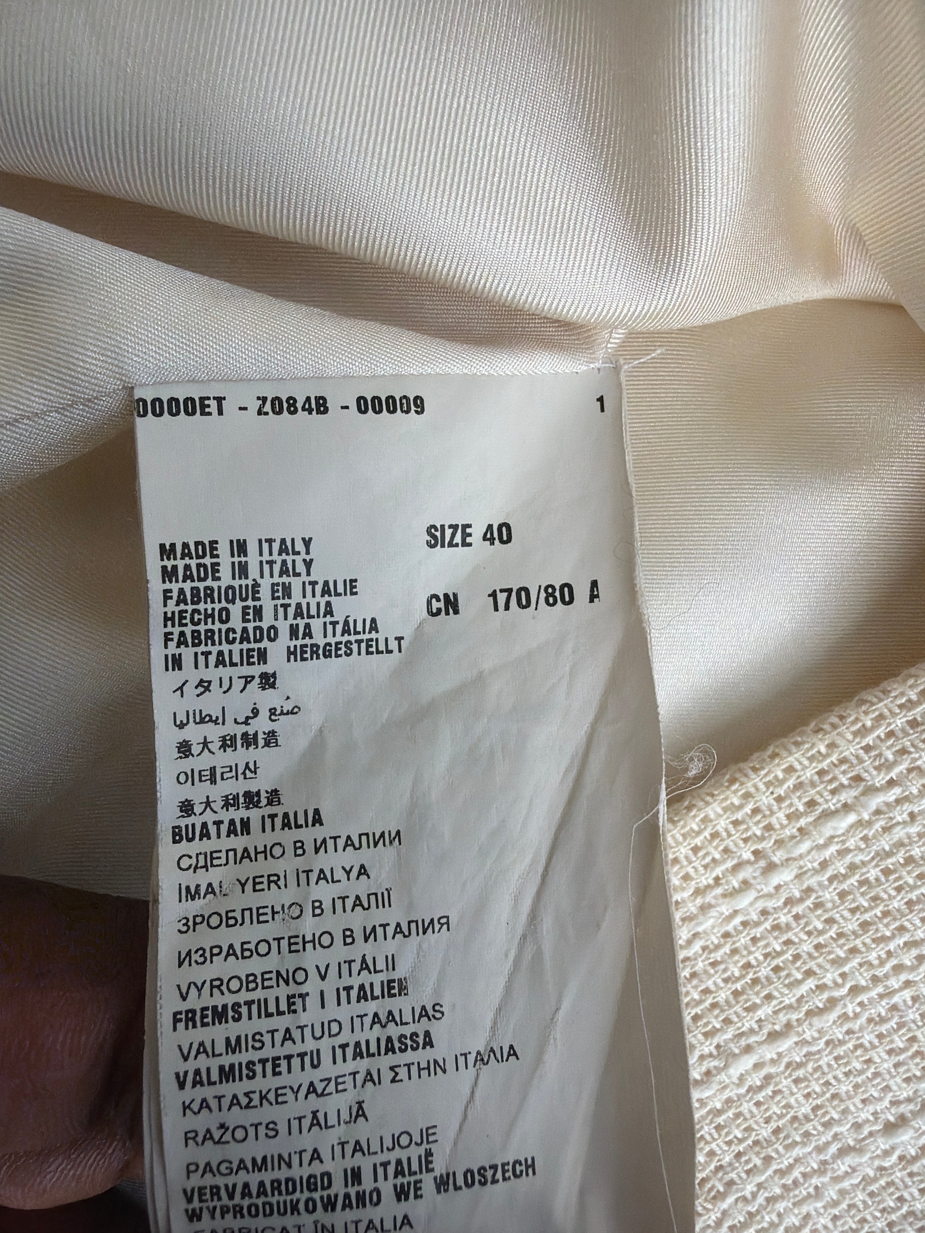 2013 Prada Ramie Tweed RoundNeck Jacket
