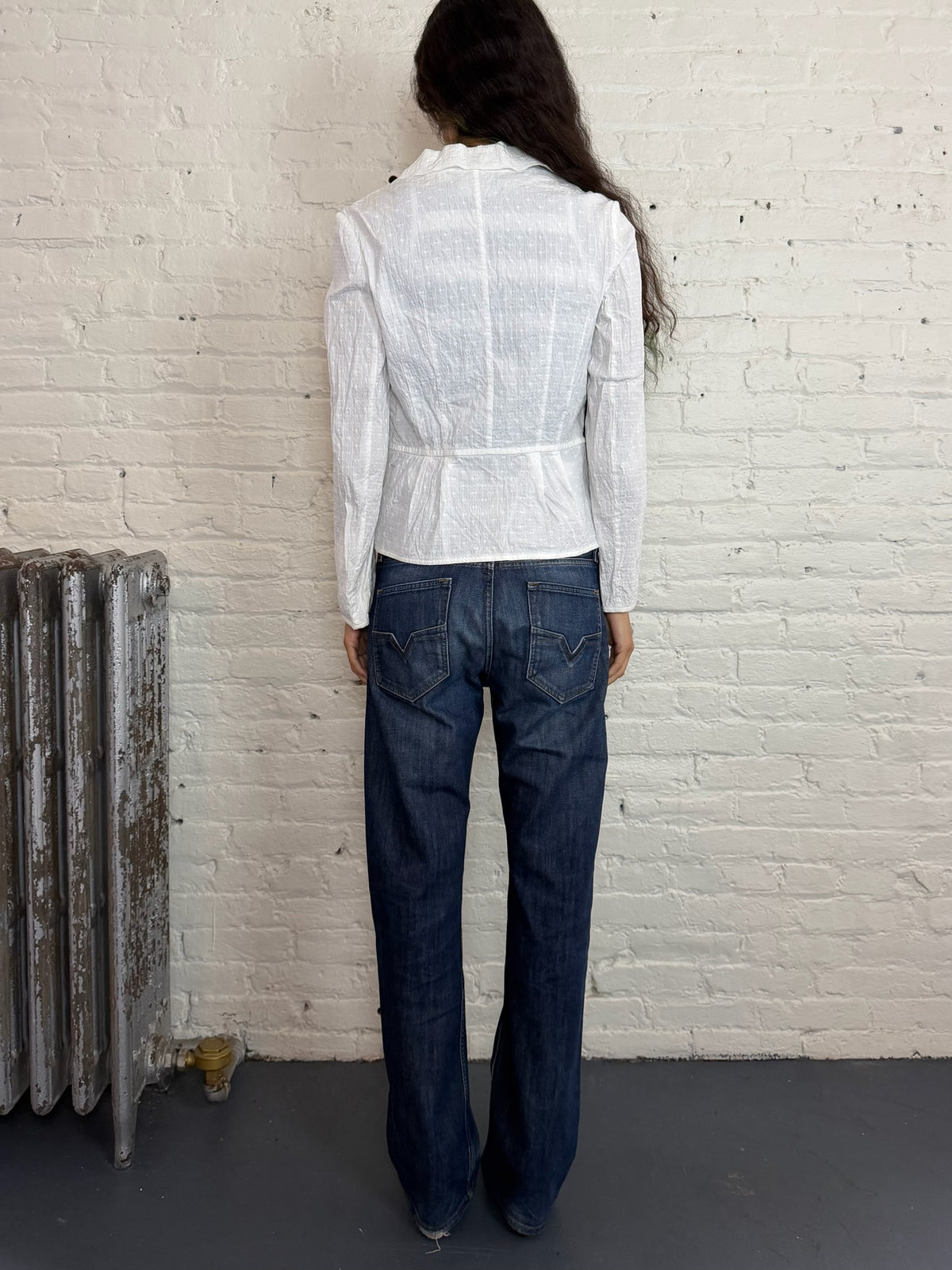 Vintage Lanvin Ruffle Tailored Shirt