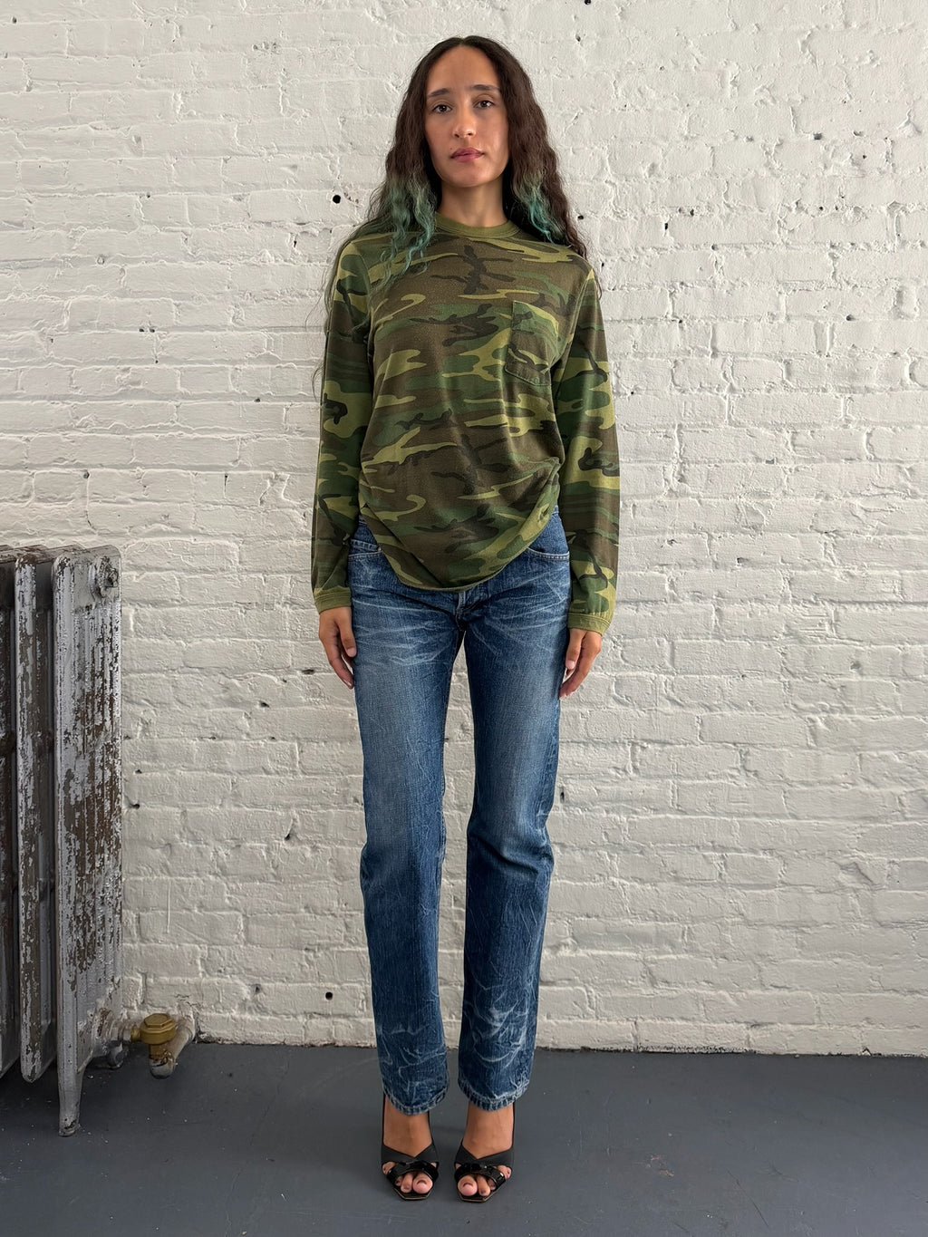 1980s Army Camo Long Sleeve
