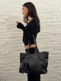 Balenciaga Le City Tote Bag Medium in black Arena lambskin