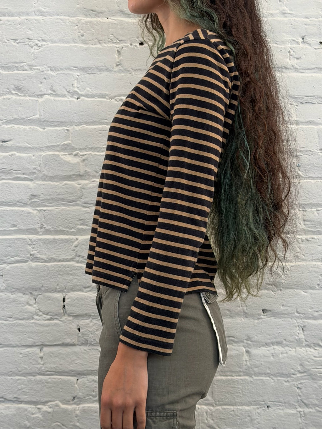 Margaret Howell Cotton Black Striped Top