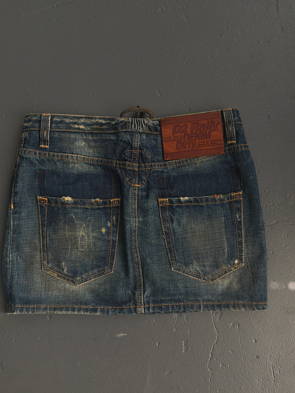2008 Dsquared2 Denim Wash Mini Skirt