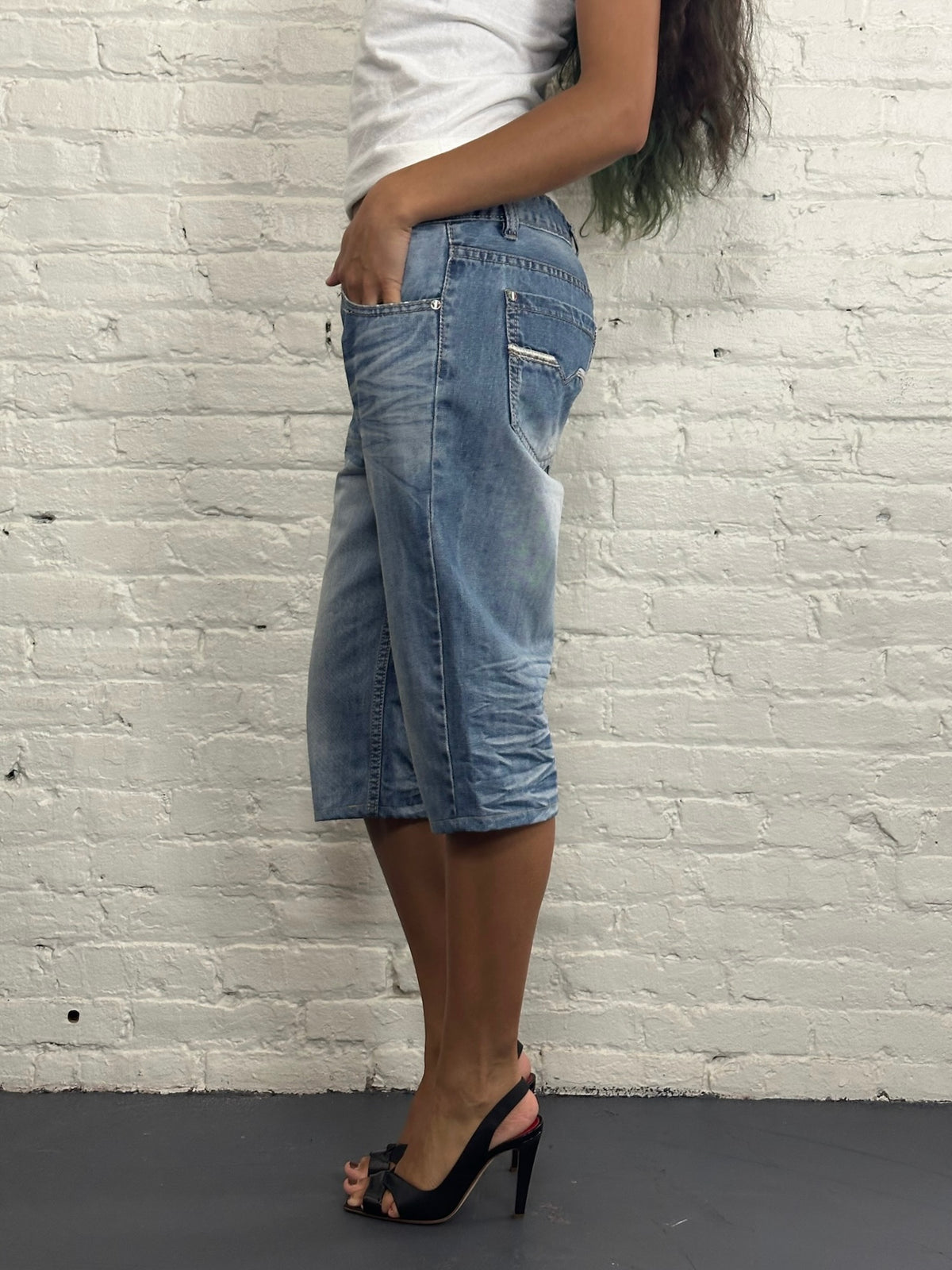 Dsquared2 Light Washed Denim Shorts