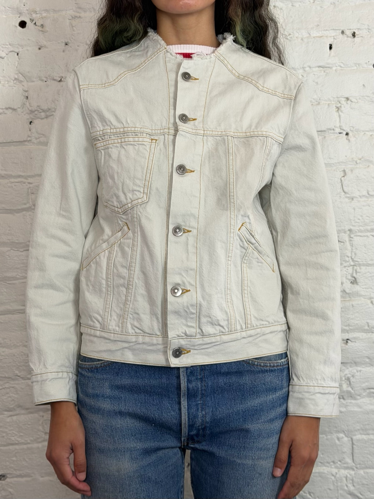 SS23 Maison Margiela Collarless Denim Jacket