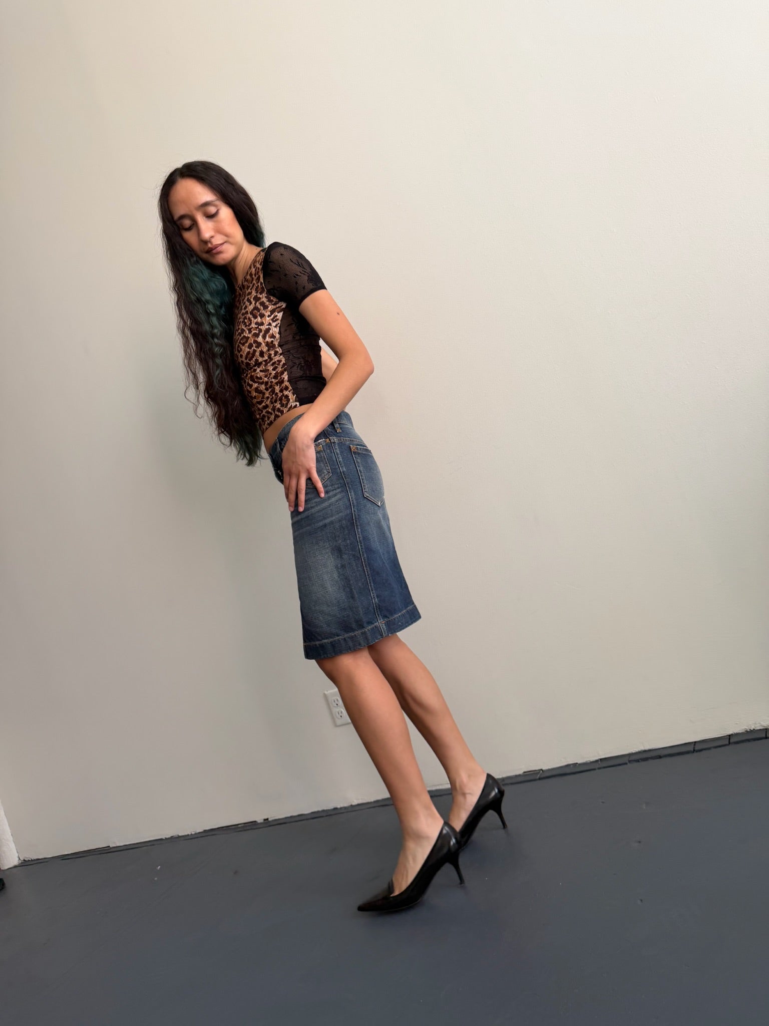 Dolce & Gabbana Washed Denim Skirt