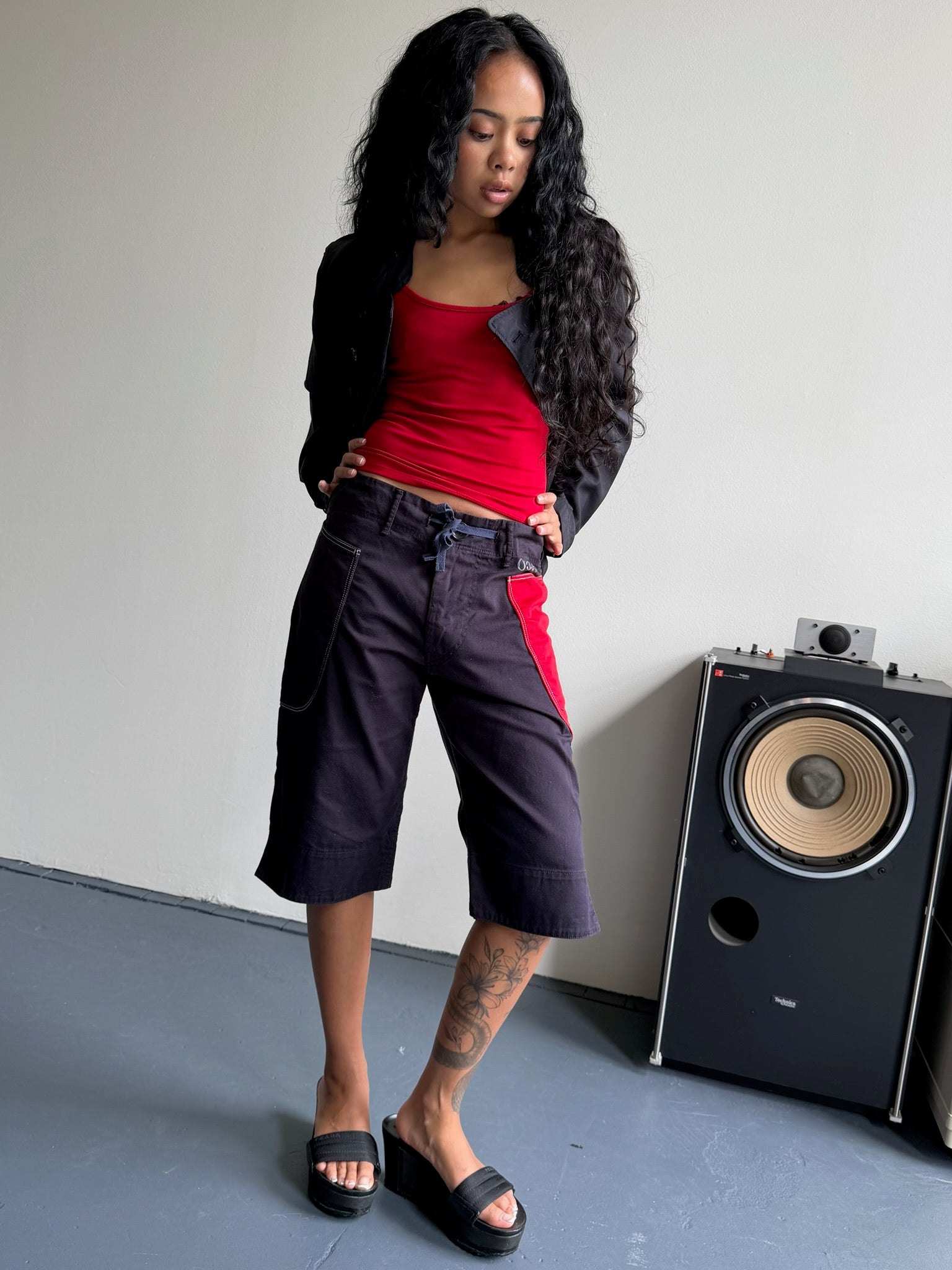 Kapital Drawstring Contrasted Short