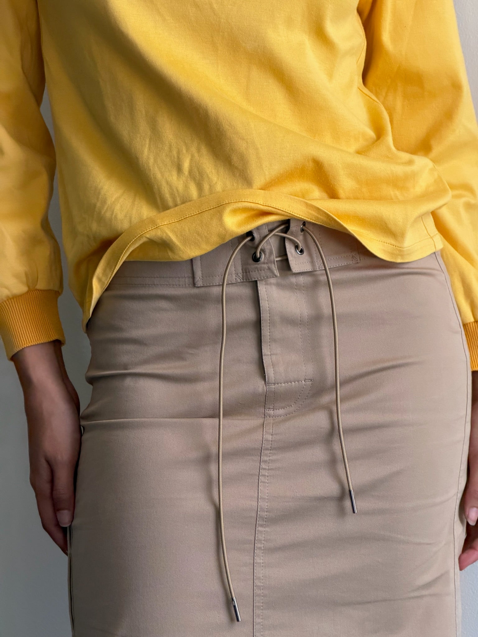 Gucci Tomford Era Cotton Drawstring Skirt