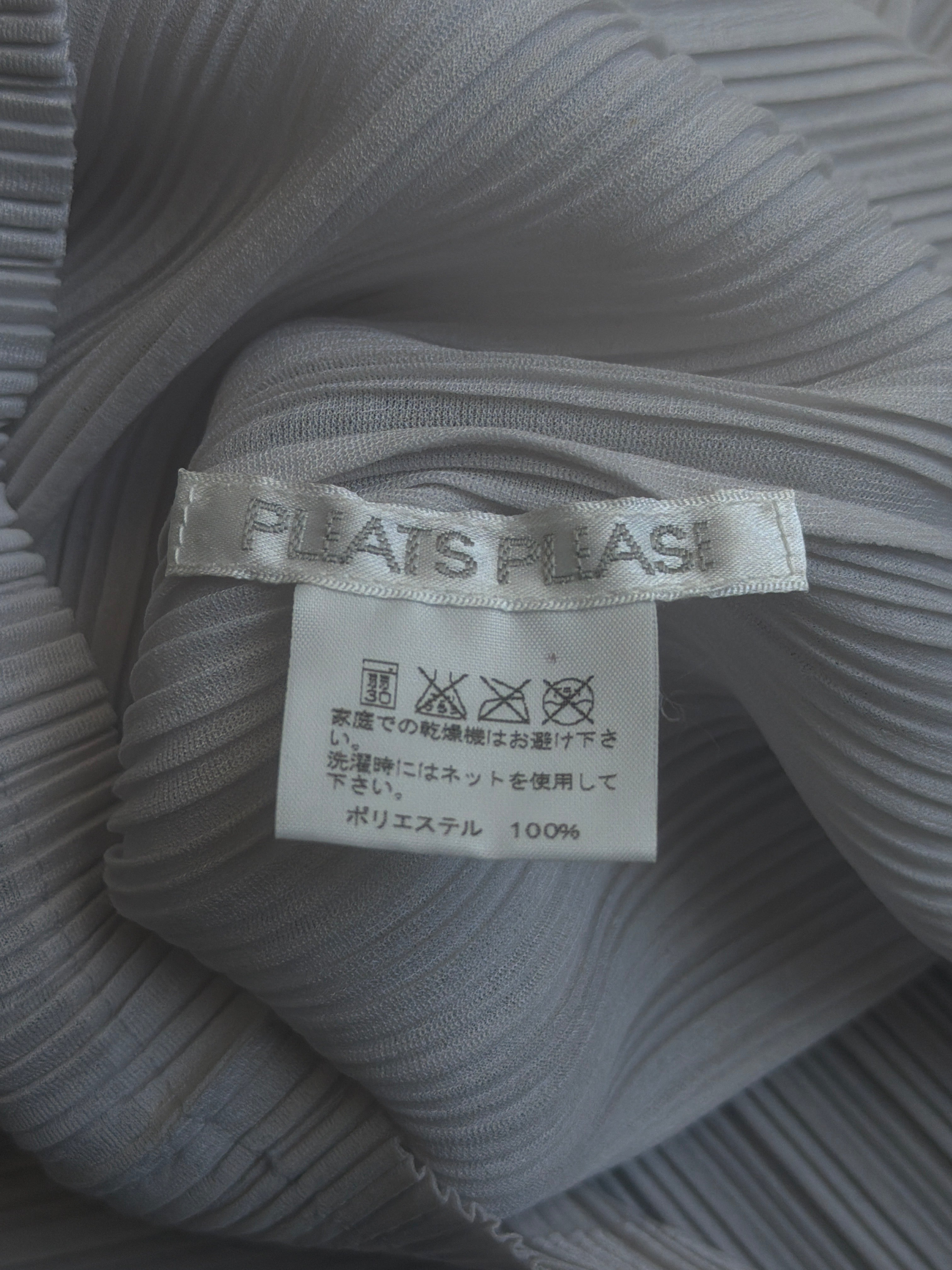 Issey Miyake Pleats Please Light Grey S/S Top