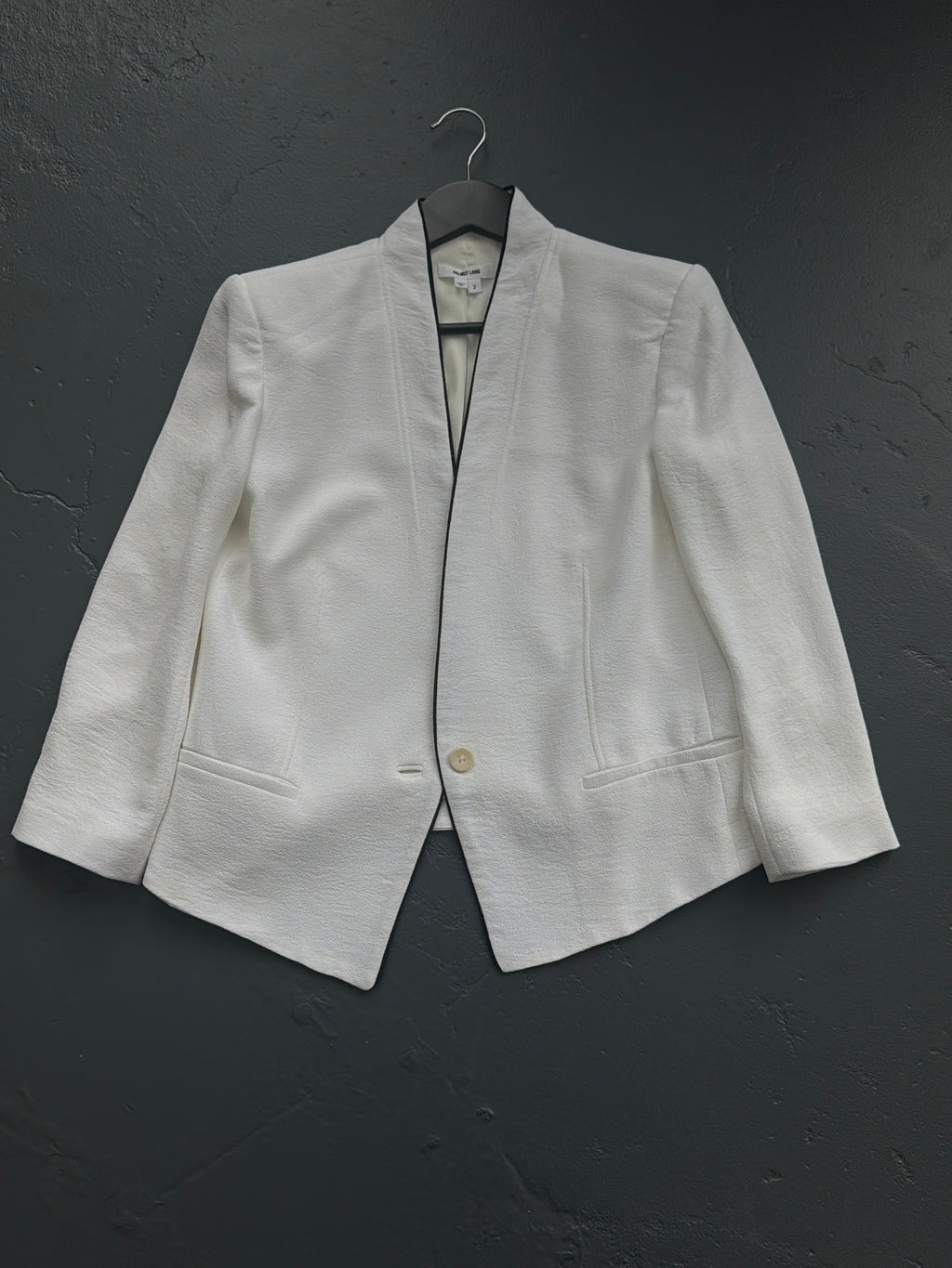 Helmut Lang White No collar Blazer