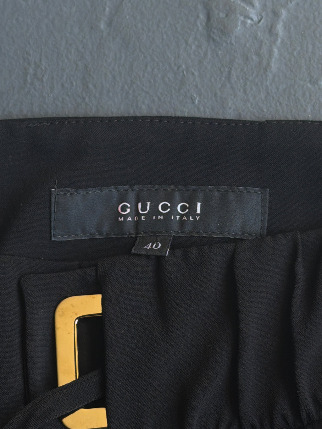2010 Gucci Drawstring Rayon Mini Skirt