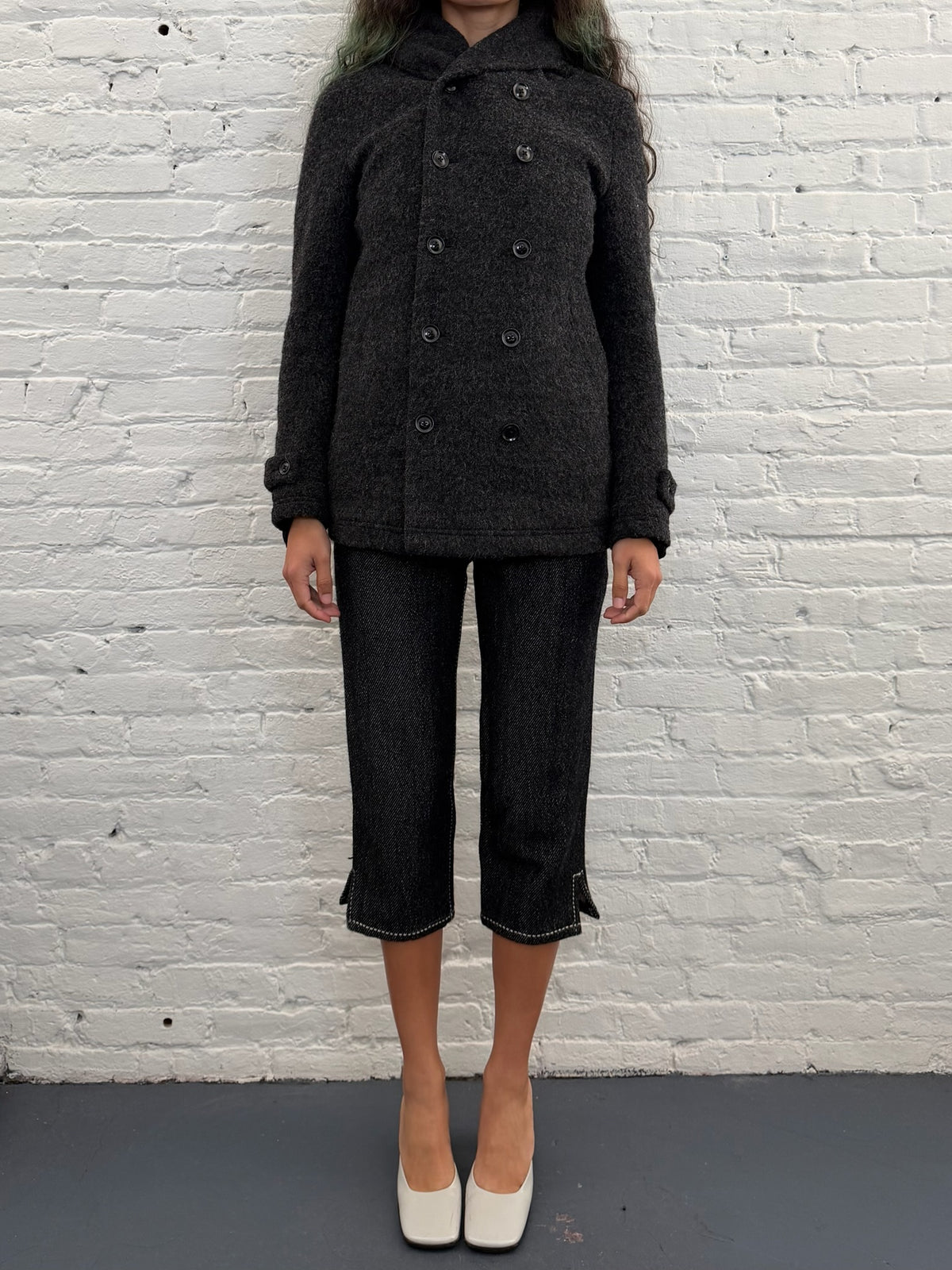 Morgan Homme Double-Breasted Boiled Wool Coat