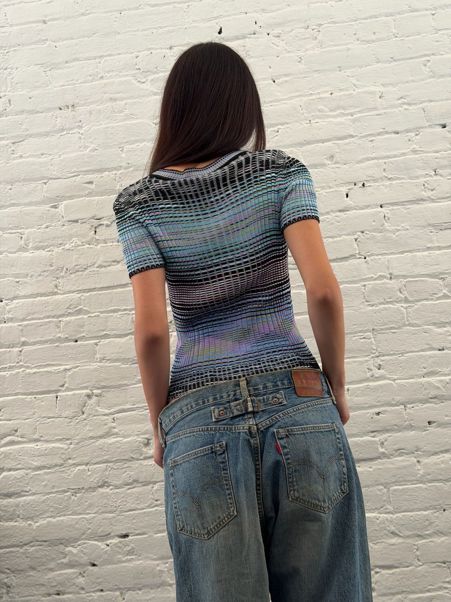 Missoni Multicolor Striped V-Neck Top