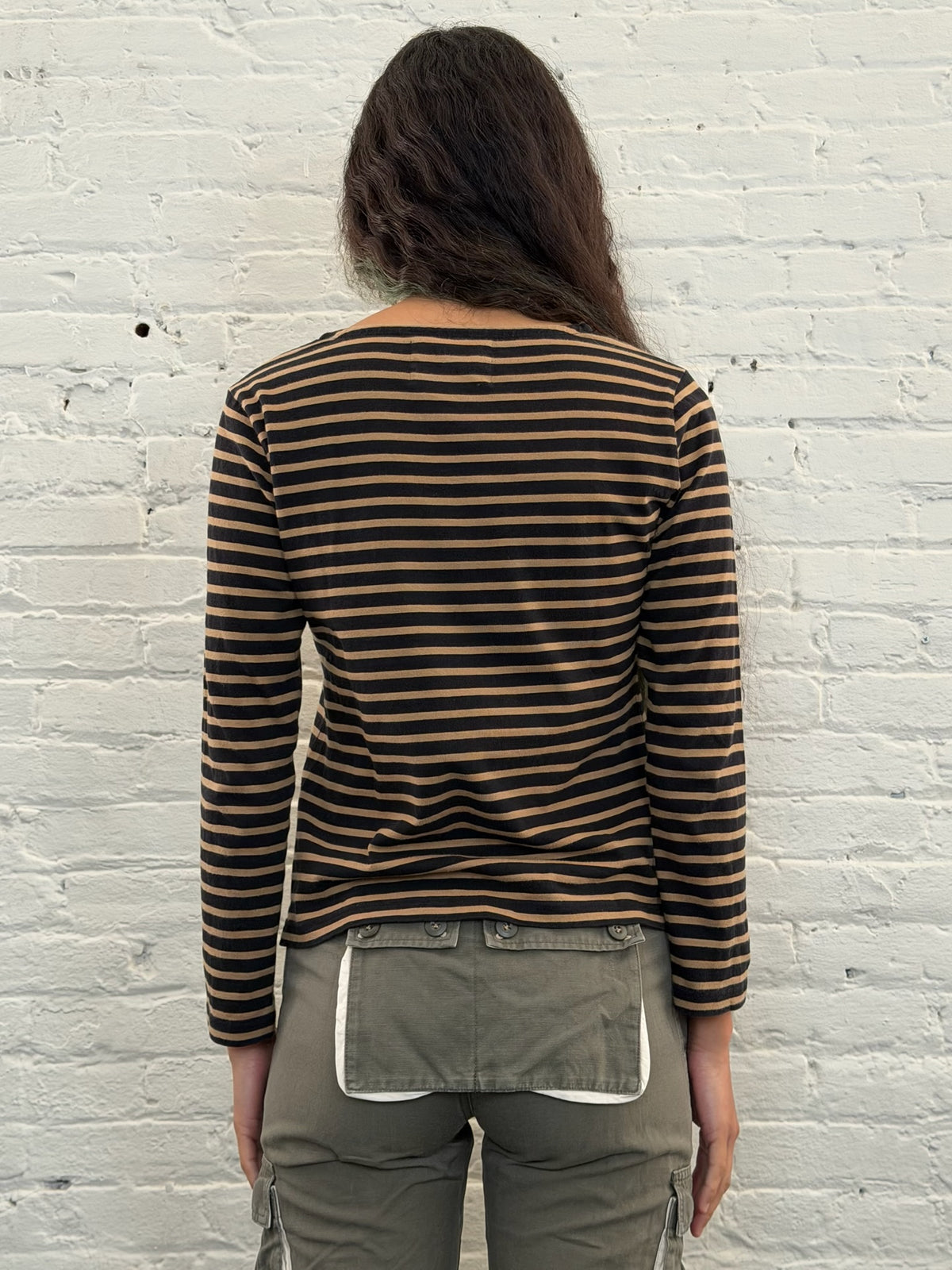 Margaret Howell Cotton Black Striped Top