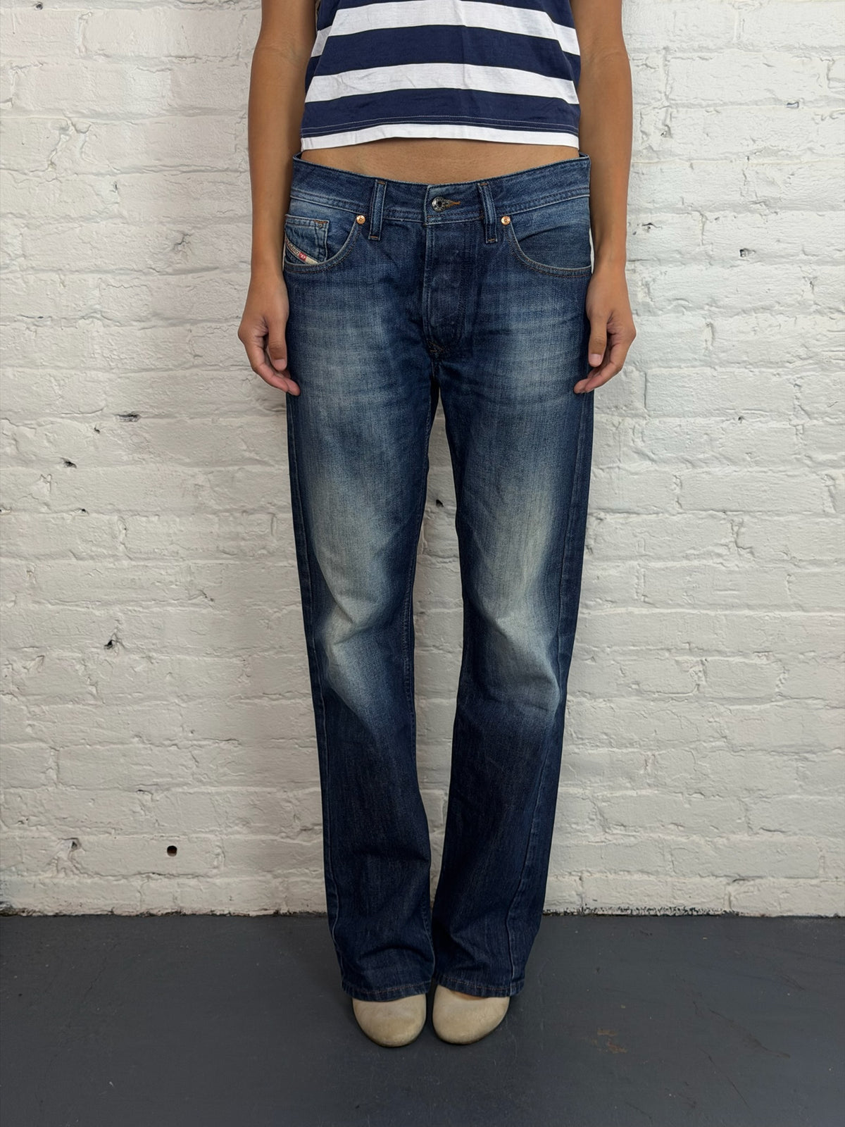 Diesel Straight Cut Dark-wash Denim