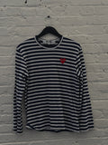 Comme des Garçons PLAY striped Long Sleeve T Shirt